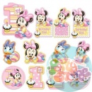 Мини-баннеры Minnie Mouse для 1-ого Дня Рождения (12 шт.)