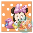 Салфетки Minnie Mouse для 1-ого Дня Рождения 16 шт. (13см х 13см)
